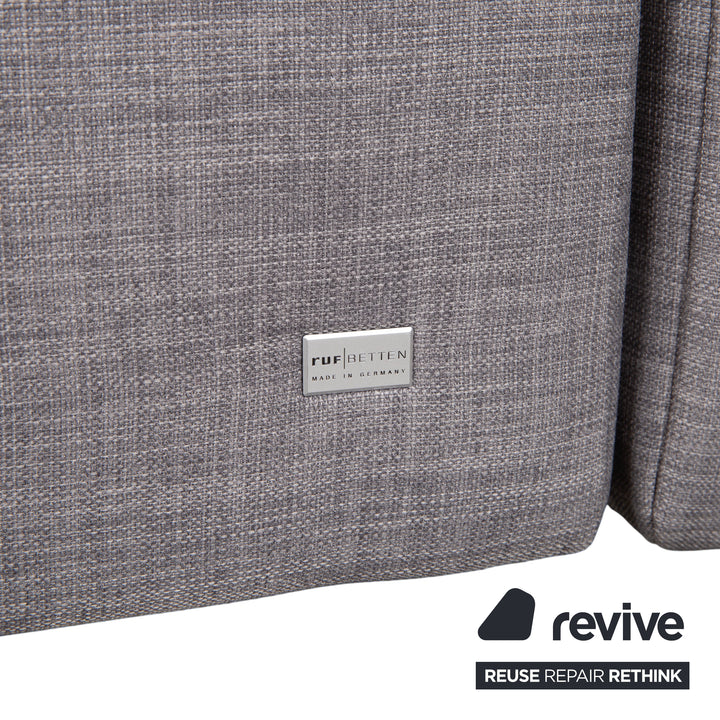 RUF Stoff Bett Grau Schlafzimmer Boxspringbett elektrische Funktion