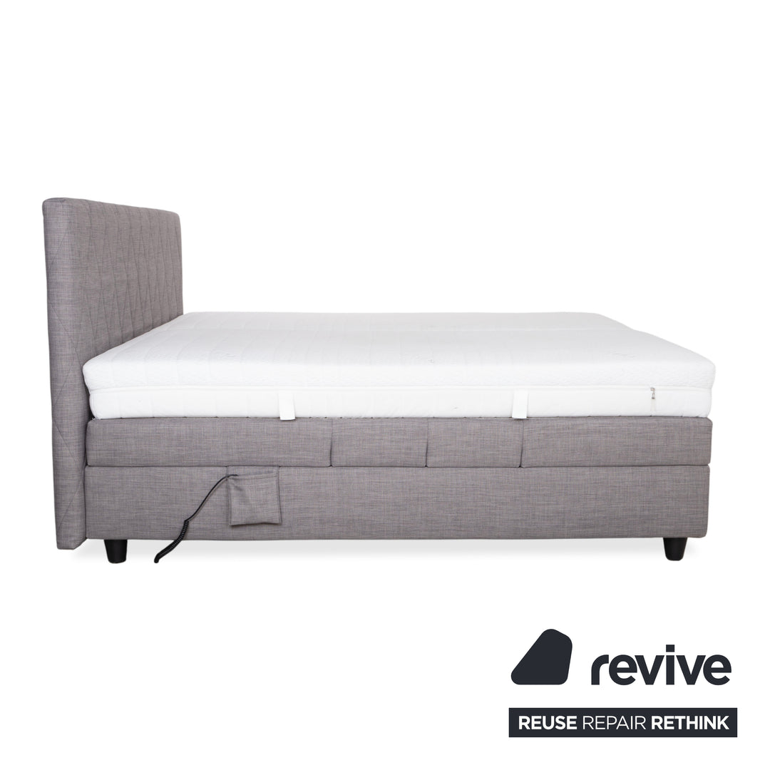 RUF Stoff Bett Grau Schlafzimmer Boxspringbett elektrische Funktion
