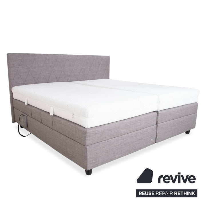 RUF Stoff Bett Grau Schlafzimmer Boxspringbett elektrische Funktion