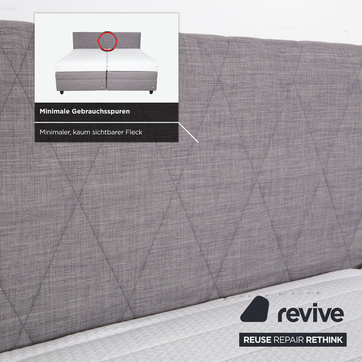 RUF Stoff Bett Grau Schlafzimmer Boxspringbett elektrische Funktion