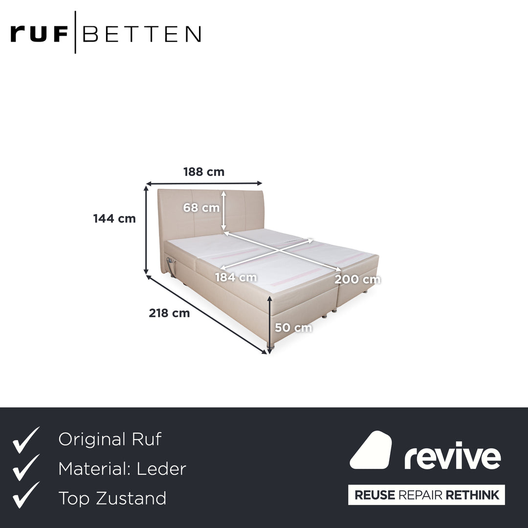RUF Veronesse QLX Leather Bed Beige Cream Sand