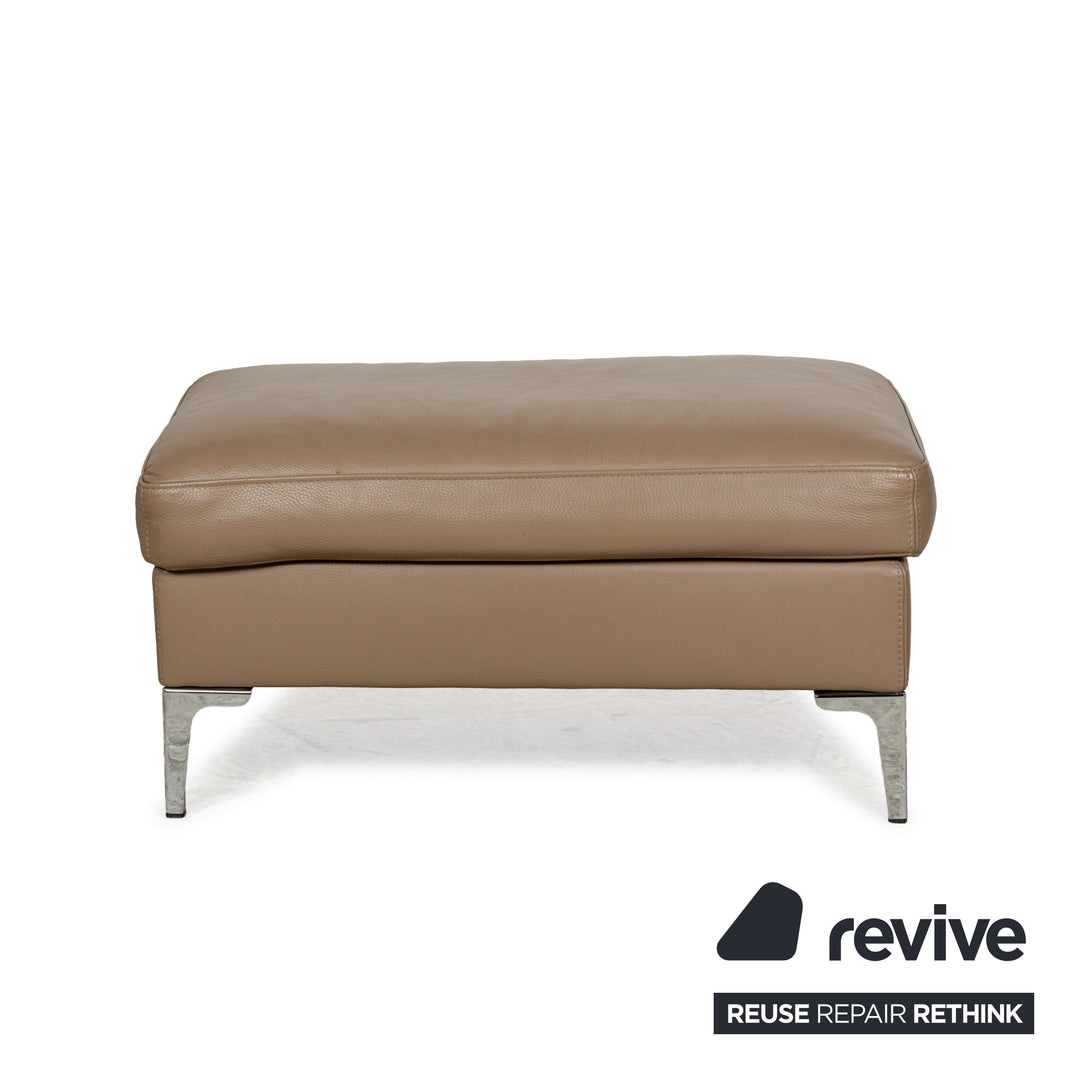 Saba Italia Leather Stool Brown Light Brown Beige