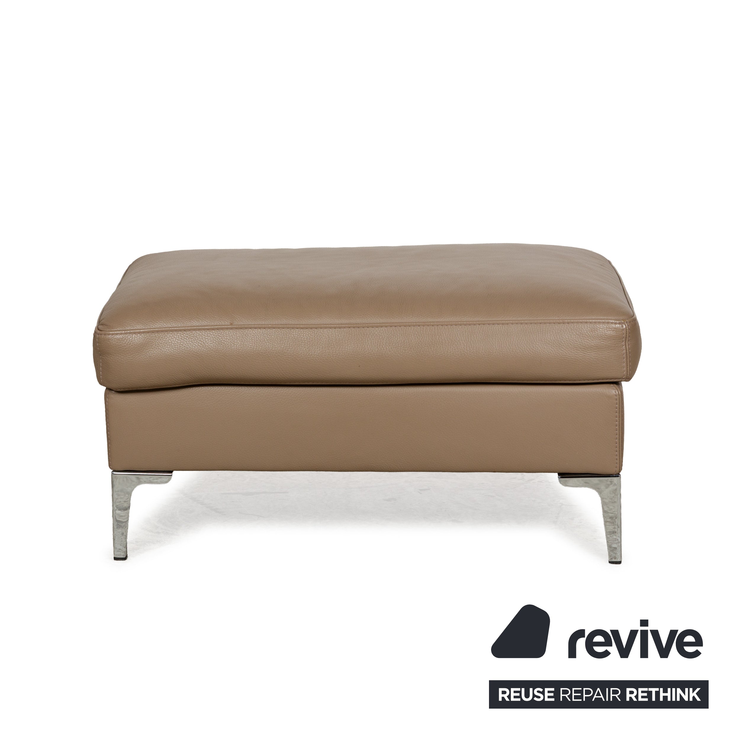 Saba Italia  Leder Hocker Braun Hellbraun Beige