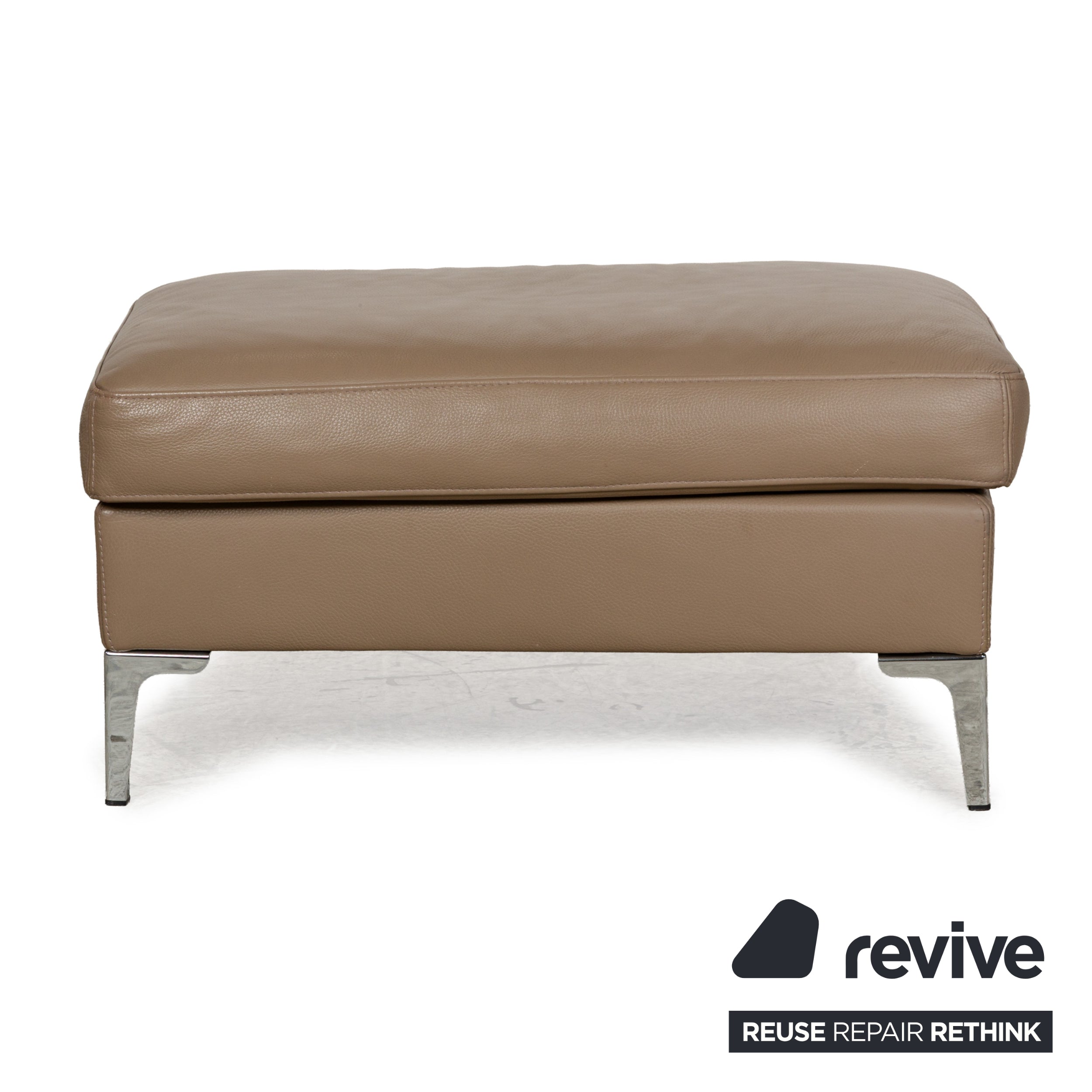 Saba Italia  Leder Hocker Braun Hellbraun Beige