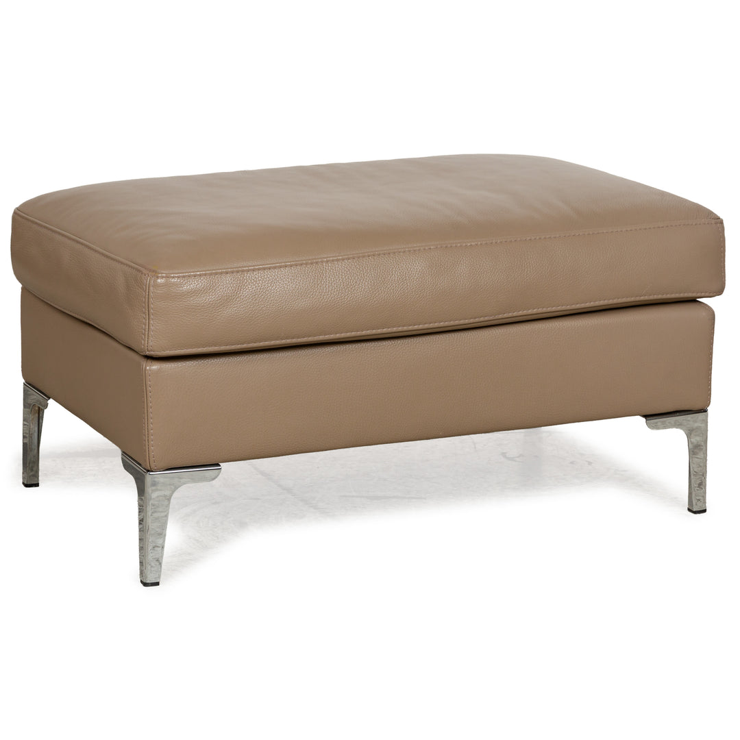 Saba Italia Leather Stool Brown Light Brown Beige