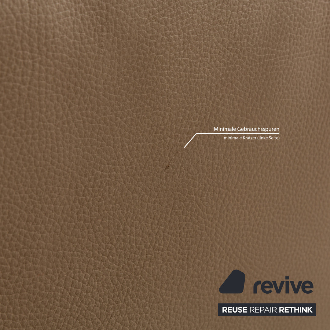 Saba Italia leather armchair brown light brown beige