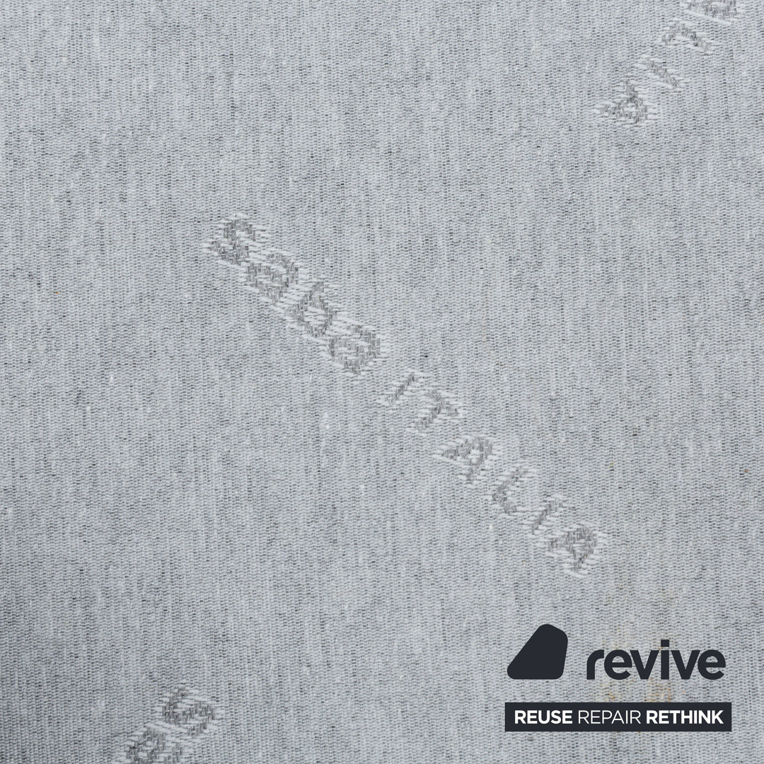 Saba Italia leather armchair set brown light brown beige stool