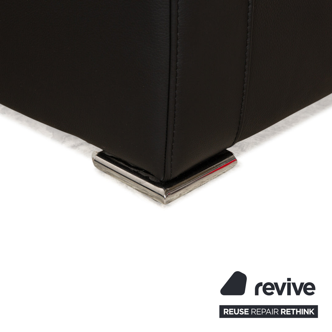 Saba Italia Leather Armchair Black