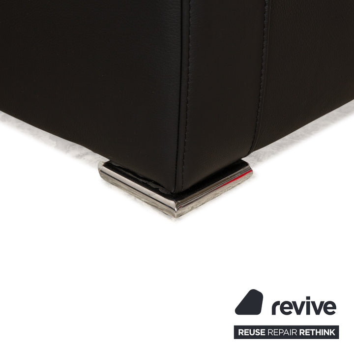 Saba Italia Leather Armchair Black