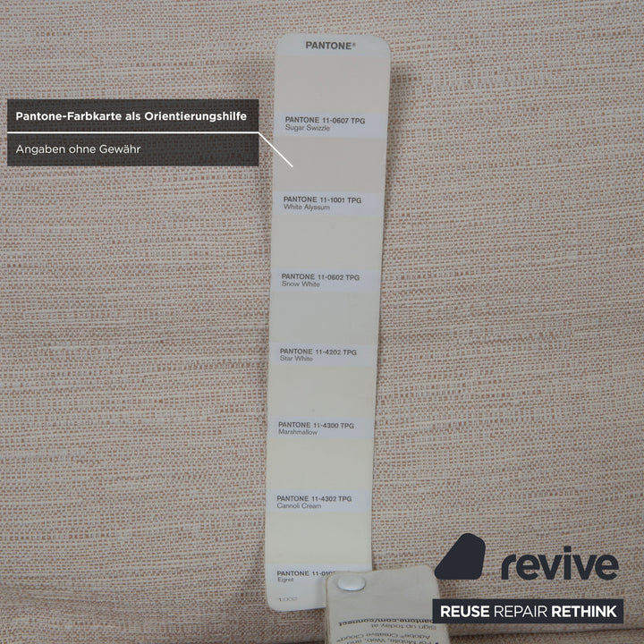 Sabe Italia fabric three-seater cream sofa couch