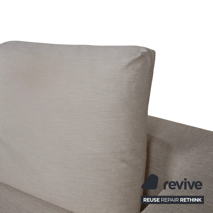 Sabe Italia fabric three-seater cream sofa couch