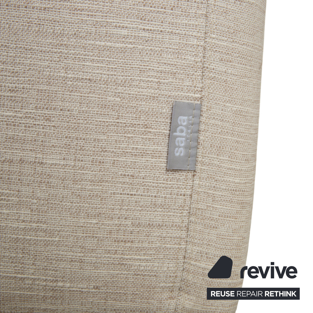 Sabe Italia Stoff Dreisitzer Creme Sofa Couch
