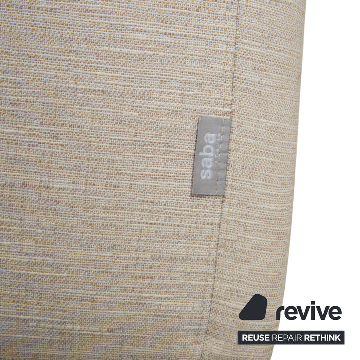 Sabe Italia fabric three-seater cream sofa couch