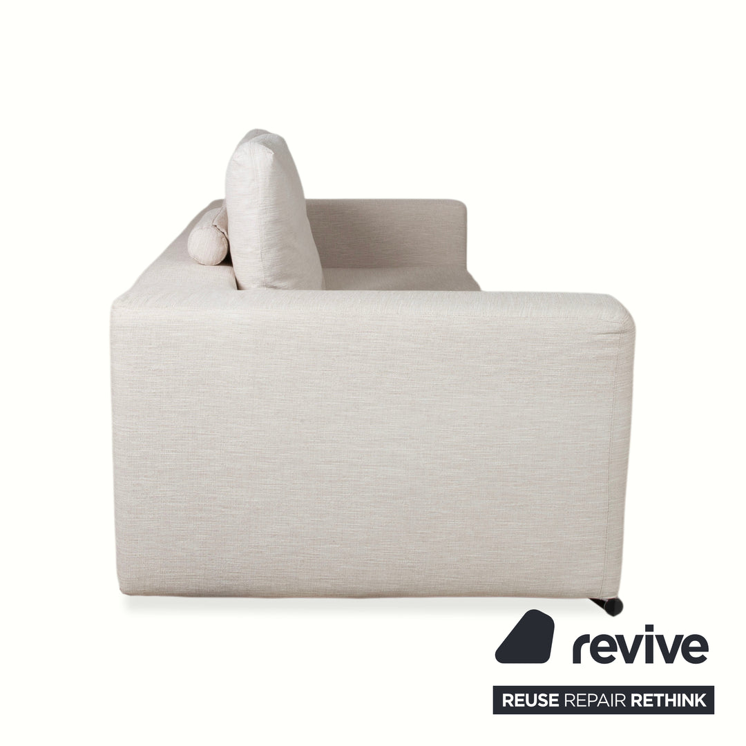 Sabe Italia fabric three-seater cream sofa couch