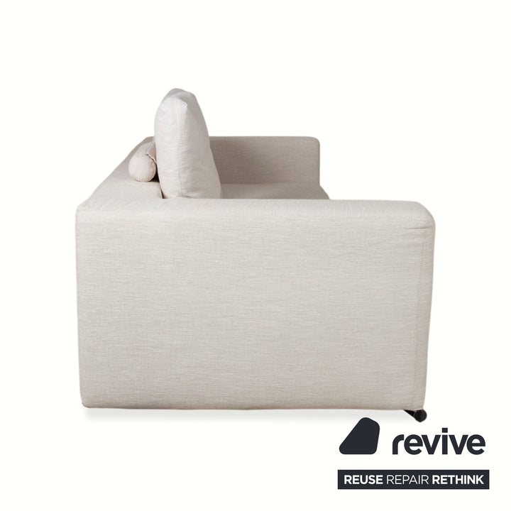 Sabe Italia fabric three-seater cream sofa couch