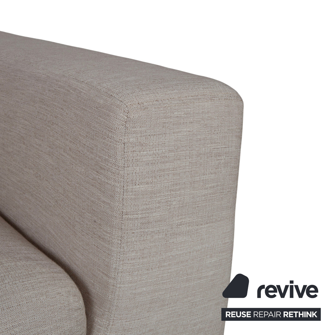 Sabe Italia fabric three-seater cream sofa couch