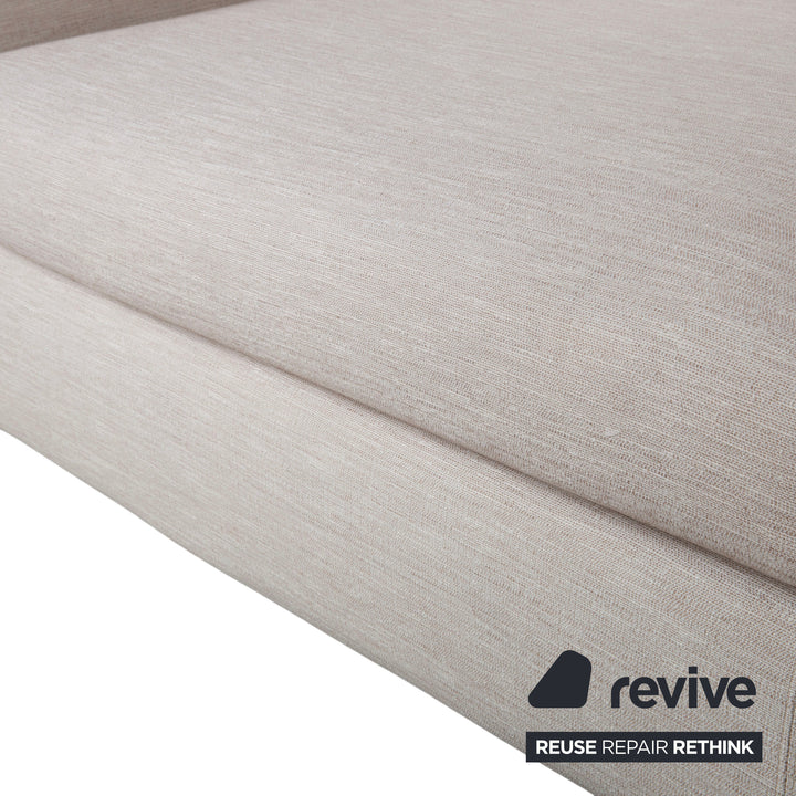 Sabe Italia fabric three-seater cream sofa couch