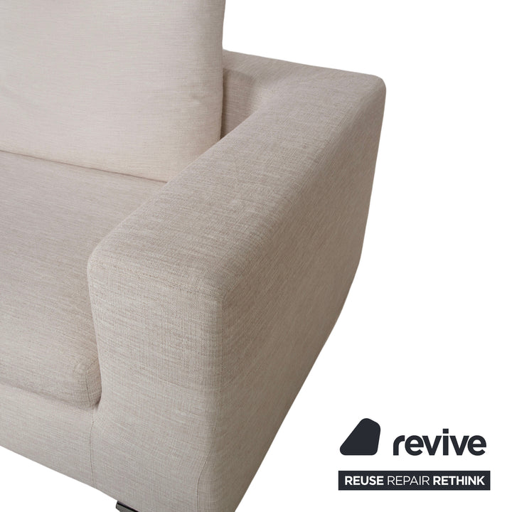 Sabe Italia Stoff Dreisitzer Creme Sofa Couch