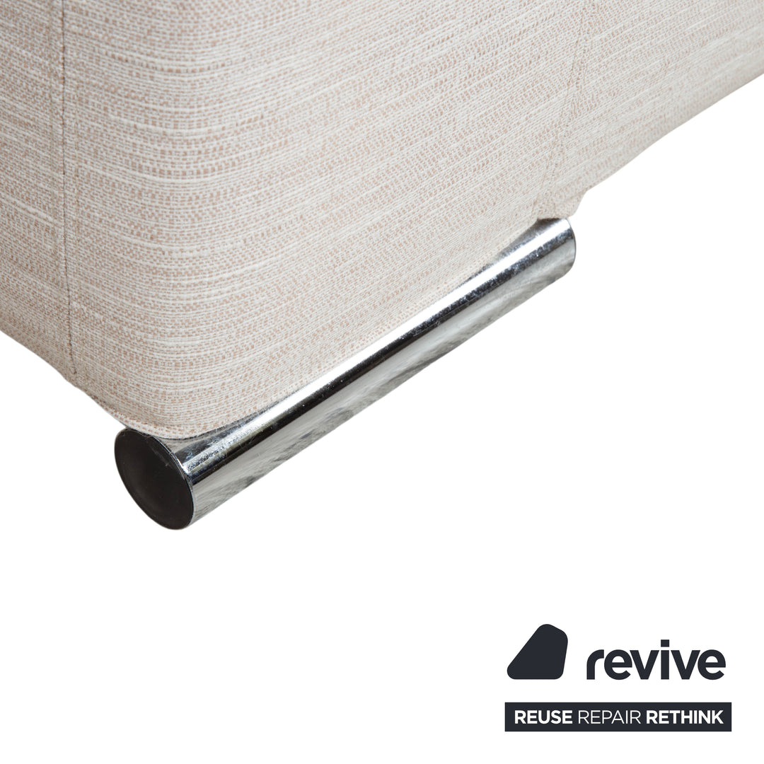 Sabe Italia fabric three-seater cream sofa couch