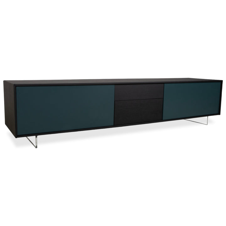 San Giacomo Lampo Holz Sideboard Schwarz Braun Petrol Grün Lowboard