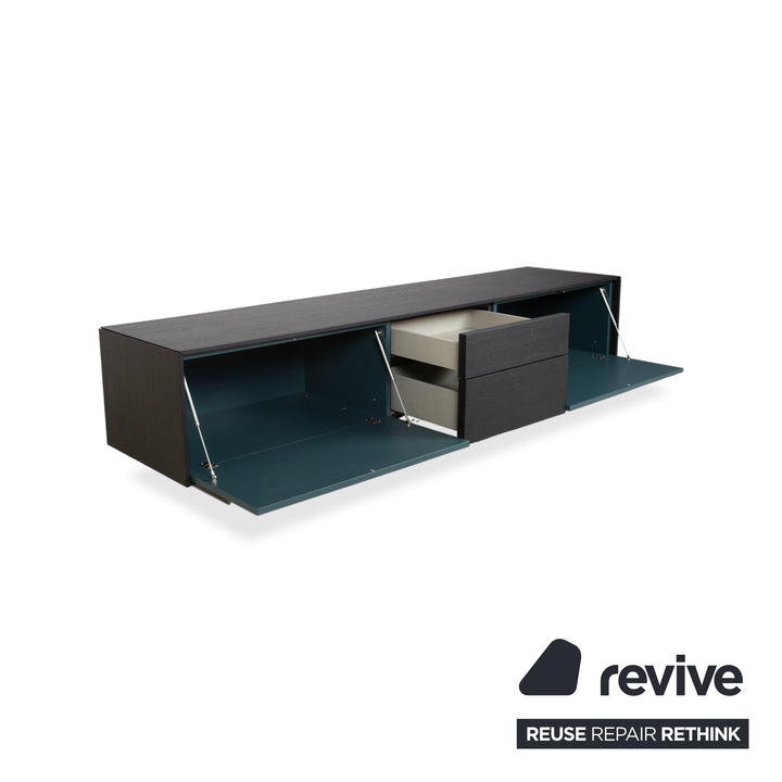 San Giacomo Lampo Holz Sideboard Schwarz Braun Petrol Grün Lowboard