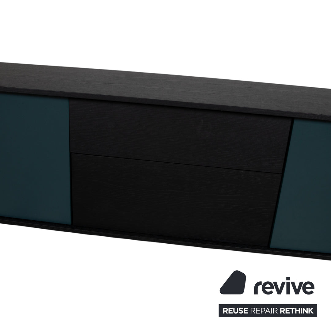 San Giacomo Lampo Holz Sideboard Schwarz Braun Petrol Grün Lowboard