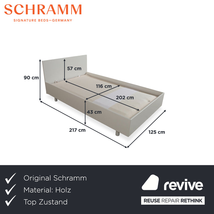 Schramm Gala28 Holz Bett Weiß Schlafzimmer 120 x 210 cm elektrische Funktion