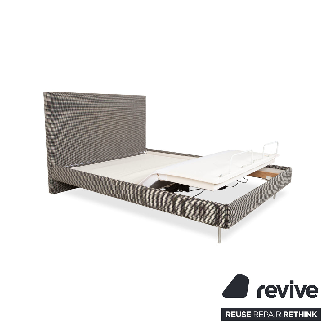 SCHRAMM Stoff Bett Grau elektrische Funktion Schlafzimmer