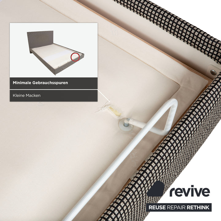 SCHRAMM Stoff Bett Grau elektrische Funktion Schlafzimmer