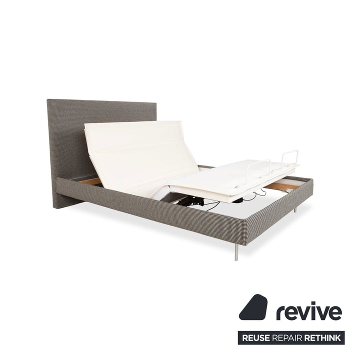 SCHRAMM Stoff Bett Grau elektrische Funktion Schlafzimmer