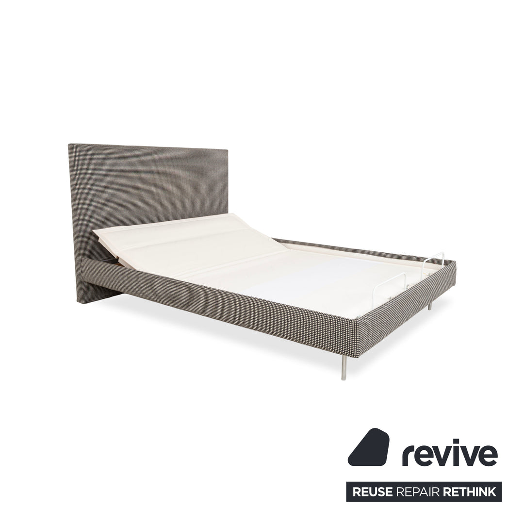 SCHRAMM Stoff Bett Grau elektrische Funktion Schlafzimmer