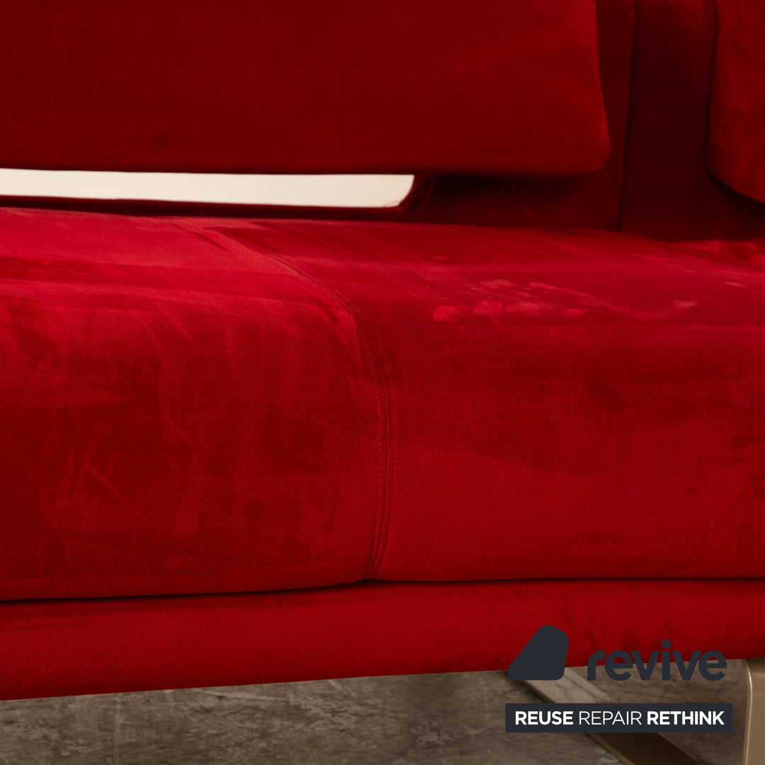 SEDDA Vista fabric sofa set red corner sofa stool manual function