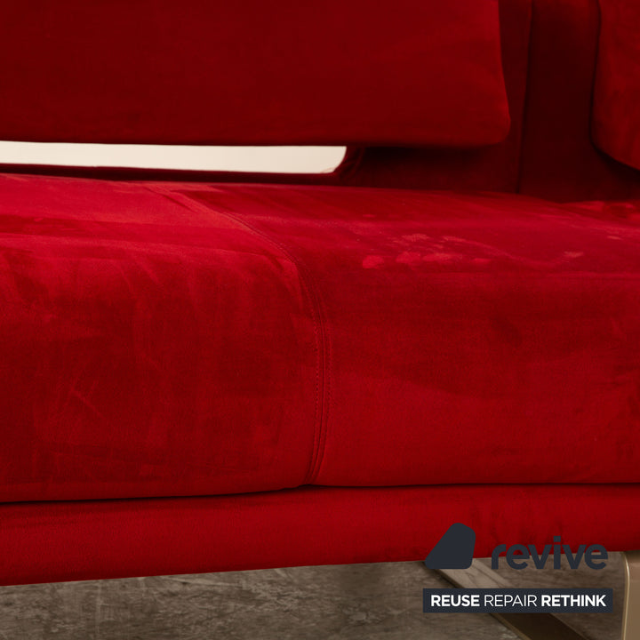 SEDDA Vista fabric sofa set red corner sofa stool manual function