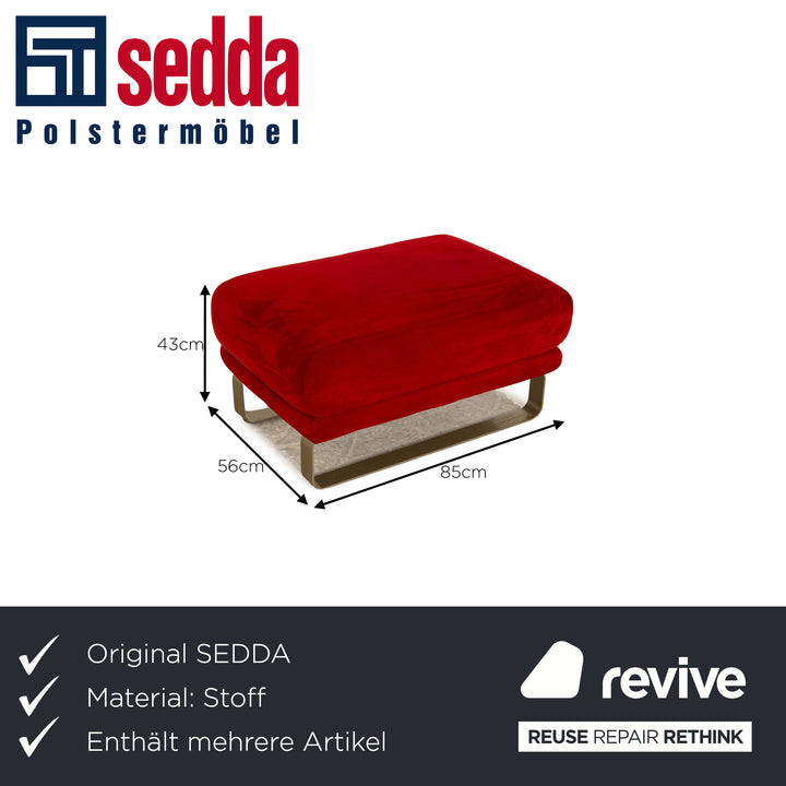 SEDDA Vista fabric sofa set red corner sofa stool manual function