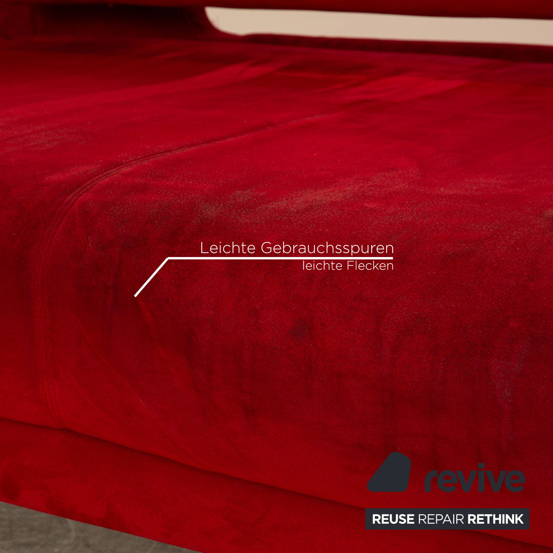 SEDDA Vista fabric sofa set red corner sofa stool manual function