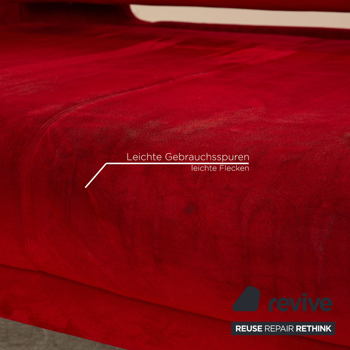 SEDDA Vista fabric sofa set red corner sofa stool manual function