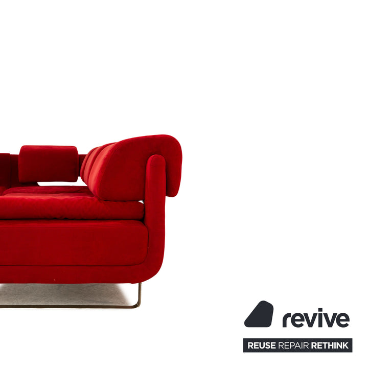 SEDDA Vista fabric sofa set red corner sofa stool manual function