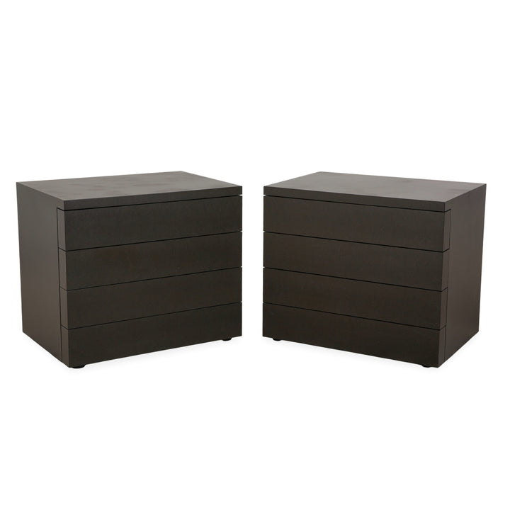 Wilkhahn wooden sideboard set, black anthracite, chest of drawers