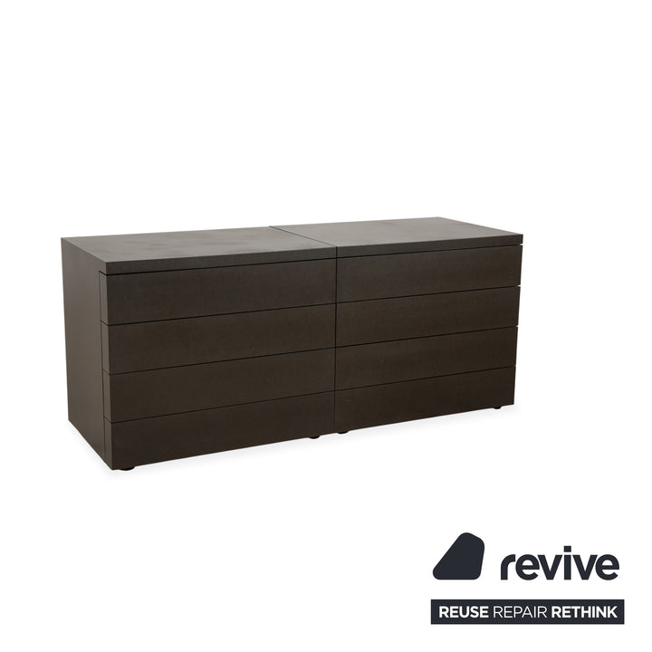 Set Wilkhahn Holz Sideboard Schwarz Anthrazit Kommode