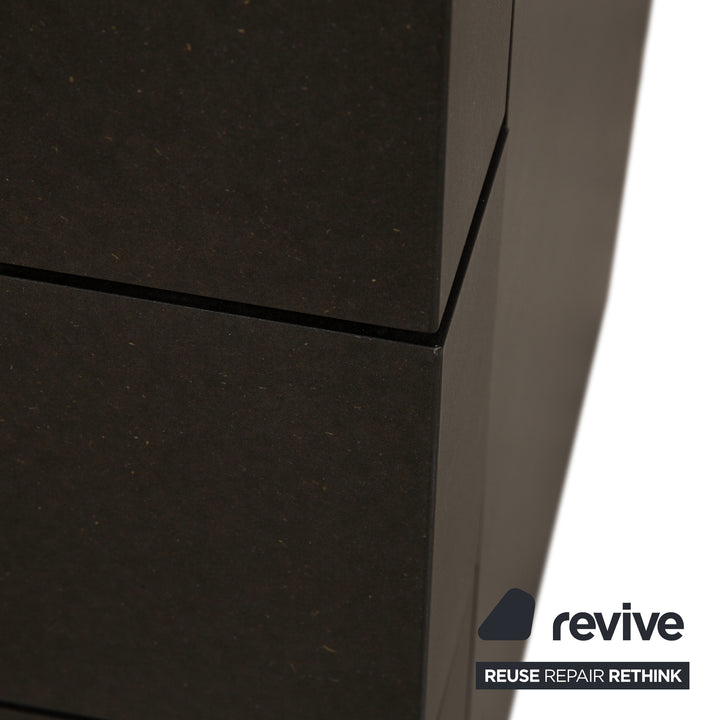 Wilkhahn wooden sideboard set, black anthracite, chest of drawers