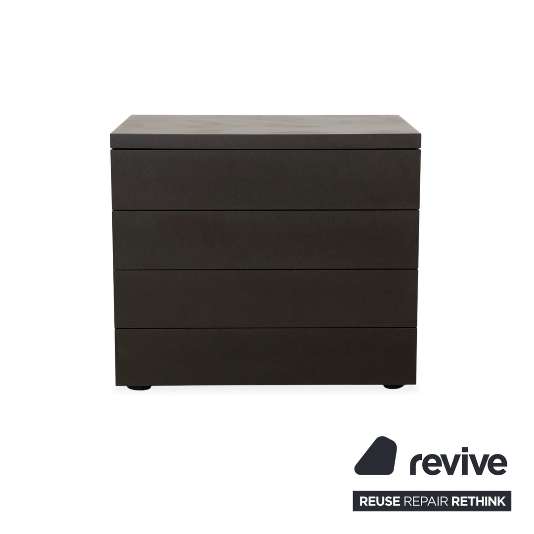 Wilkhahn wooden sideboard set, black anthracite, chest of drawers