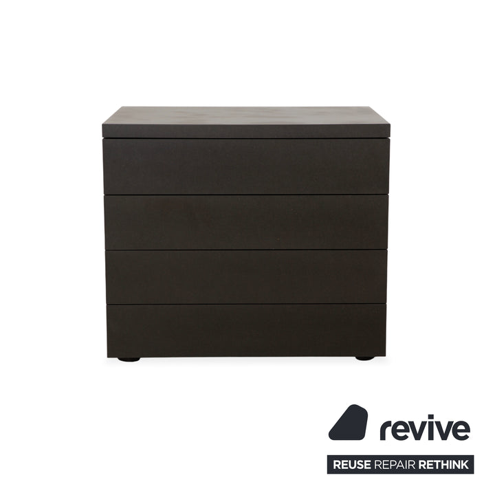 Wilkhahn wooden sideboard set, black anthracite, chest of drawers
