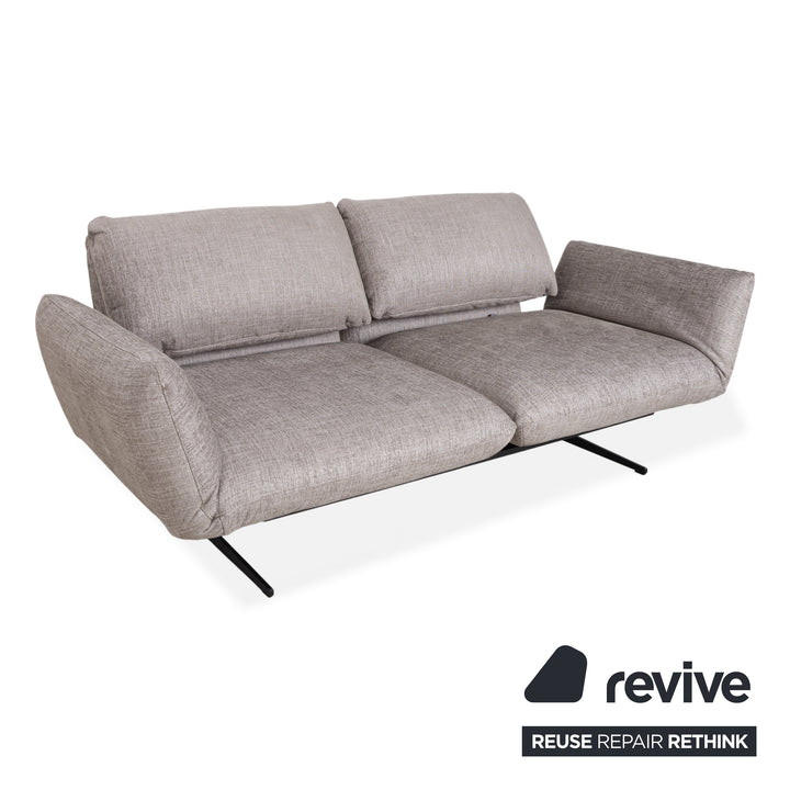 Signet Messina Stoff Zweisitzer Grau manuelle Funktion Sofa Couch Schlaffunktion