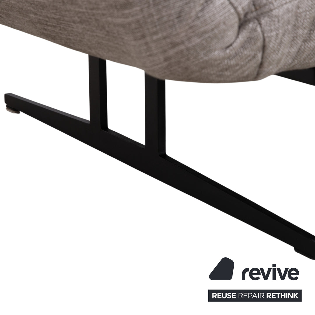 Signet Messina Stoff Zweisitzer Grau manuelle Funktion Sofa Couch Schlaffunktion