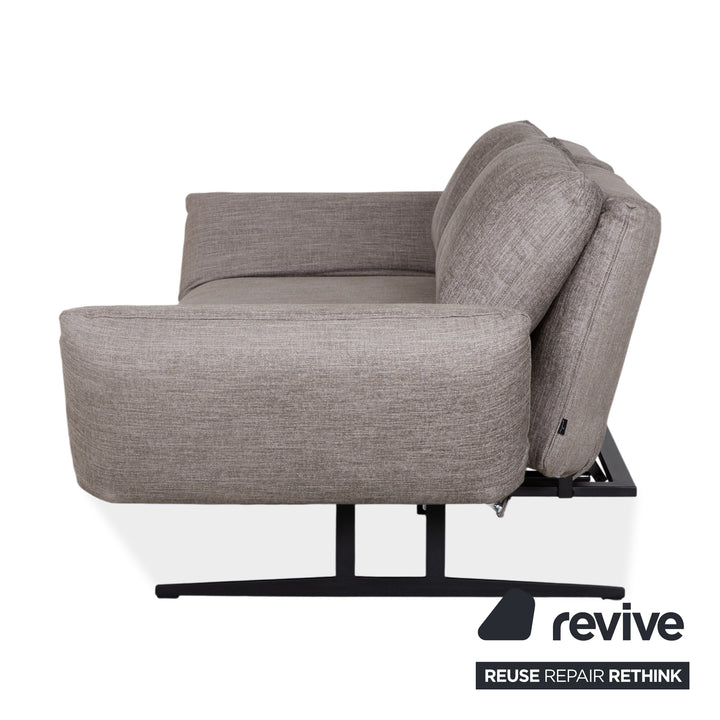 Signet Messina Stoff Zweisitzer Grau manuelle Funktion Sofa Couch Schlaffunktion