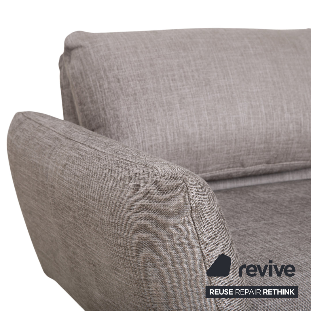 Signet Messina Stoff Zweisitzer Grau manuelle Funktion Sofa Couch Schlaffunktion
