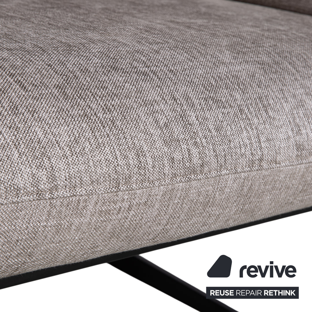 Signet Messina Stoff Zweisitzer Grau manuelle Funktion Sofa Couch Schlaffunktion