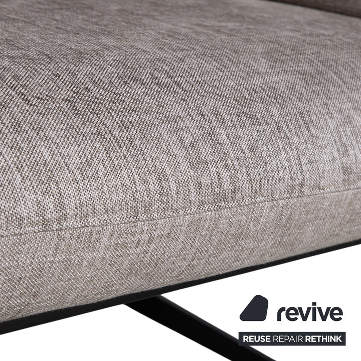 Signet Messina Stoff Zweisitzer Grau manuelle Funktion Sofa Couch Schlaffunktion