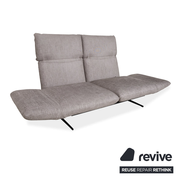 Signet Messina Stoff Zweisitzer Grau manuelle Funktion Sofa Couch Schlaffunktion