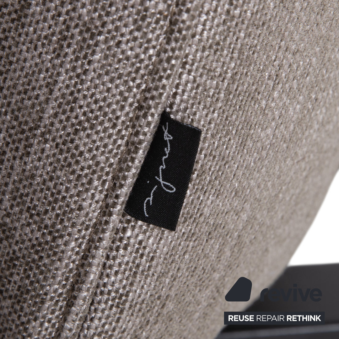 Signet Messina Stoff Zweisitzer Grau manuelle Funktion Sofa Couch Schlaffunktion